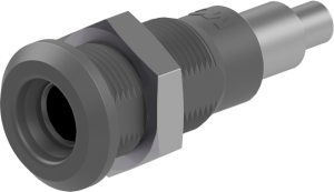 4 mm socket, solder connection, mounting Ø 8.1 mm, gray, 64.3042-28
