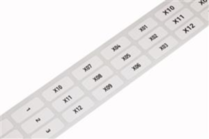 Polyester label, (L x W) 25 x 9.5 mm, white, Roll with 1500 pcs