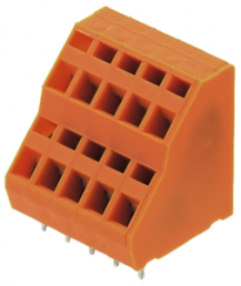 PCB terminal, 10 pole, pitch 5.08 mm, AWG 26-14, 10 A, spring-clamp connection, orange, 1764840000