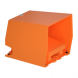 Single foot switch - IP66 - with cover - metallic - orange - 1 NC + 1 NO