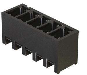 PCB connector, 16 pole, pitch 3.5 mm, straight, black, 14121614001000