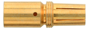 Receptacle, 16 mm², AWG 6, crimp connection, gold-plated, 09112006216