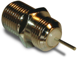 F socket 75 Ω, solder connection, straight, 222144