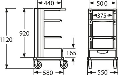 00.711.004.1 Knürr Trolleys, bags, cases and holders