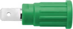 4 mm socket, flat plug connection, mounting Ø 12.2 mm, CAT III, green, SEPB 6453 NI / GN
