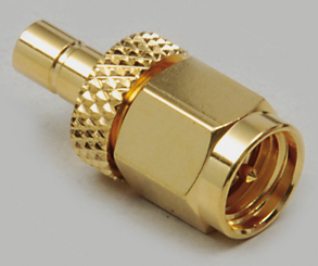 Coaxial adapter, 50 Ω, SMA plug to SMB socket, straight, 0409099