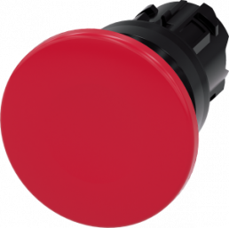 Mushroom pushbutton, groping, red, mounting Ø 22.3 mm, 3SU1000-1BD20-0AA0