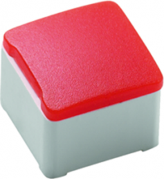 Plunger, square, (L x W x H) 9.55 x 11 x 11 mm, red, for short-stroke pushbutton, 5.05.511.470/2300