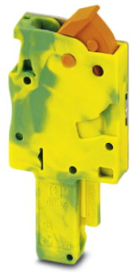 Plug, quick connection, 0.25-1.5 mm², 1 pole, 17.5 A, 6 kV, yellow/green, 3051263
