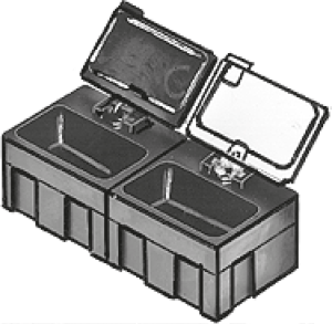 SMD box, black/transparent, (L x W x D) 37 x 12 x 15 mm, N2-6-6-10-1LS