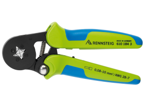 Crimping pliers for Wire end ferrules, 0.08-10 mm², AWG 28-7, Rennsteig Werkzeuge, 610 184 3.
