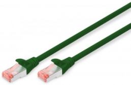 Patch cable, RJ45 plug, straight to RJ45 plug, straight, Cat 6, S/FTP, LSZH, 7 m, green