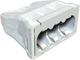 Socket terminal, 3 pole, 0.5-2.5 mm², clamping points: 3, light gray, 24 A