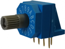 Encoding rotary switches, 16 pole, hexadecimal, straight, 150 mA/24 VDC, RD83A2S216RTB