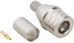 QMA plug 50 Ω, RG-58, RG-141, LMR-195, Belden 7806A, Belden 9311, solder connection, straight, 930-120P-51S
