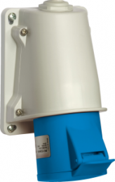 CEE wall socket, 3 pole, 32 A/200-250 V, blue, IP44, PKY32W423
