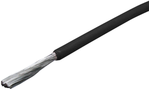 FEP-Stranded wire, high flexible, 2.5 mm², AWG 14, black, outer Ø 3.2 mm