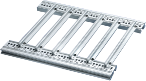 Guide Rail Accessory Type for Heavy PCBs, ExtraStrong, Aluminum, 160mm, 2.5mm Groove Width,Silver