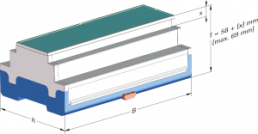 Polycarbonate DIN rail enclosure, (L x W x H) 72 x 58 x 90 mm, light gray, IP30, 449-340-40