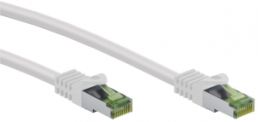 Patch cable, RJ45 plug, straight to RJ45 plug, straight, Cat 8.1, S/FTP, LSZH, 0.25 m, white
