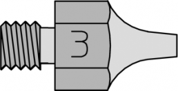 Vacuum nozzle, Round, Ø 2.5 mm, (L) 18 mm, DS 113