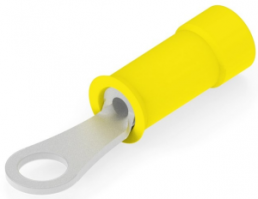Insulated ring cable lug, 0.12-0.32 mm², AWG 26 to 22, 2.36 mm, yellow