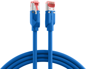 Patch cable, RJ45 plug, straight to RJ45 plug, straight, Cat 7, S/FTP, LSZH, 7.5 m, blue