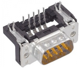 D-Sub plug, 37 pole, standard, angled, solder pin, 09654627811