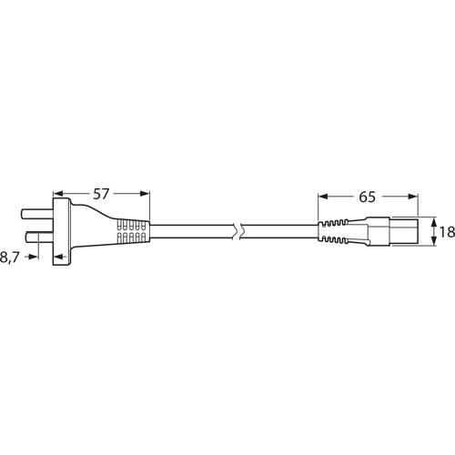 SAA/3-H05VVF3G100-C13/2,50M SW9005 FELLER Power Cords Image 2