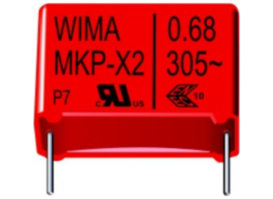 MKP film capacitor, 2.2 µF, ±10 %, 305 V (AC), PP, 27.5 mm, MKX2AW42206G00KSSD