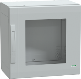 Control cabinet, (H x W x D) 500 x 500 x 320 mm, IP65, polyester, light gray, NSYPLA553TG