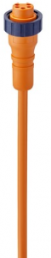 Sensor actuator cable, 7/8"-cable socket, straight to open end, 5 pole, 10 m, PVC, orange, 9 A, 12870