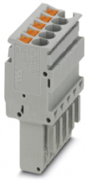 Plug, push-in connection, 0.14-4.0 mm², 5 pole, 24 A, 6 kV, gray, 3209905