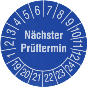 Inspection date label, 18 to 23, Ø 30 mm, vinyl, PT06V30-18