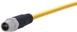 Sensor actuator cable, M12-cable plug, straight to open end, 8 pole, 0.5 m, PUR, yellow, 0948C000756005
