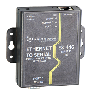 Ethernet to serial adapter, 100 Mbit/s, RS232, (W x H x D) 101 x 100 x 25 mm, ES-446