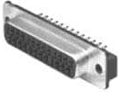D-Sub connector, 15 pole, standard, straight, press-in connection, 5786144-1