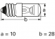 Filament bulb, with protective resistor, E10, 230 V, 1.1 W