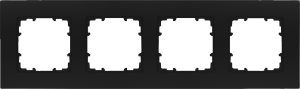DELTA miro Frame 4-fold Color Soft Black Dimensions 303x90 mm