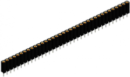 Socket header, 36 pole, pitch 2.54 mm, straight, black, 10026685