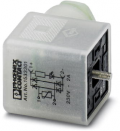 Valve connector, DIN shape A, 3 pole, 240 V, 0.34-1.5 mm², 1533301