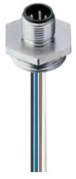 Plug, M12, 12 pole, crimp connection, screw locking, straight, 107475