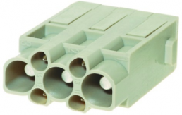 Pin contact insert, 7 pole, unequipped, crimp connection, 09140073001