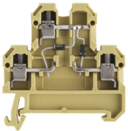 Component terminal block, screw connection, 0.5-4.0 mm², 10 A, beige/yellow, 0396760000