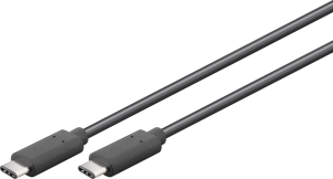 USB 3.1 connection line, USB plug type C to USB plug type C, 0.5 m, black