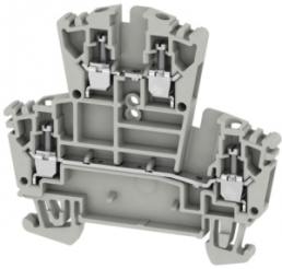 Multi level terminal block, screw connection, 0.5-4.0 mm², 21 A, gray, 1255280000