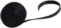 Velcro tape, nylon/polyeste, (L x W) 3 m x 14 mm, black