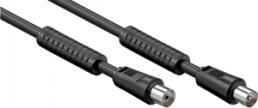 Coaxial Cable, IEC plug (straight) to IEC jack (straight), 75 Ω, RG-59, 5 m, 50730