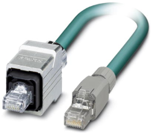 Network cable, RJ45 plug, straight to RJ45 plug, straight, Cat 5, S/UTP, PUR, 2 m, blue