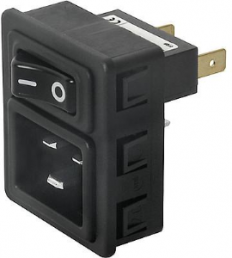 Combination element C20, 2 pole, Snap-in mounting, plug-in connection, black, 6136.0256.0310